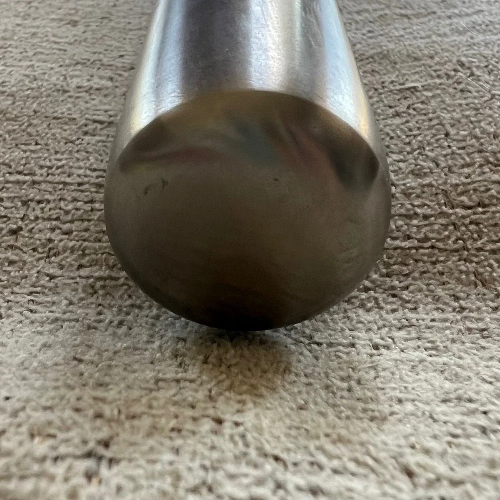 Stainless Steel French Rolling Pin Tapered Metal Pastry Dough Roller Silver